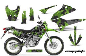 Kawasaki KLX250 Enduro Dirt Bike Custom Graphic Kit - 2008-2018