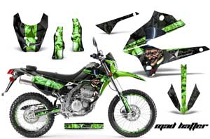 Kawasaki KLX250 Enduro Dirt Bike Graphic Kit - 2008-2018 Mad Hatter Black