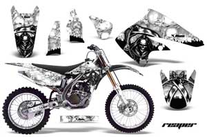 Kawasaki KX250F Dirt Bike Graphic Kit - 2004-2005 Reaper White