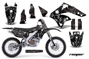 Kawasaki KX250F Dirt Bike Graphic Kit - 2006-2008 Reaper Black