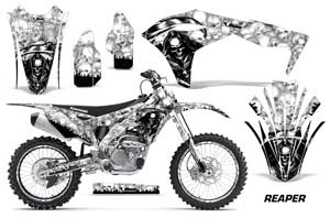 Kawasaki KX250F Dirt Bike Graphic Kit - 2017-2018 Reaper White
