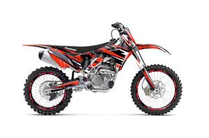 Kawasaki KX250F Dirt Bike Graphic Kit - 2017-2018 Attack Red