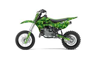 Kawasaki KX65 Dirt Bike Graphic Kit - 2002-2018 Digicamo Green