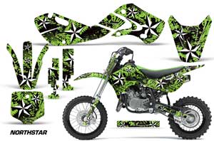 Kawasaki KX65 Dirt Bike Graphic Kit - 2002-2018 NorthStar Green