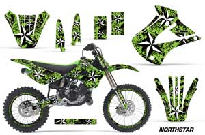 Kawasaki KX100 Dirt Bike Graphic Kit - 2001-2013 NorthStar Green