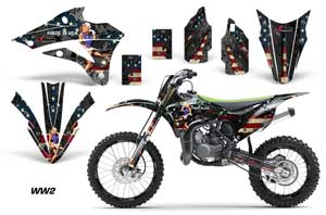 Kawasaki KX100 Dirt Bike Graphic Kit - 2014-2020 WW2