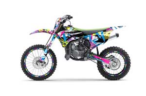 Kawasaki KX85 Dirt Bike Graphic Kit - 2014-2020 Flashback