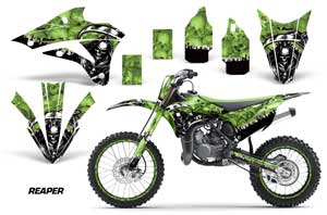 Kawasaki KX85 Dirt Bike Graphic Kit - 2014-2020 Reaper Green