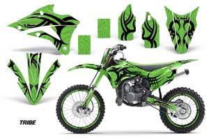 Kawasaki KX100 Dirt Bike Graphic Kit - 2014-2020 Tribe Green