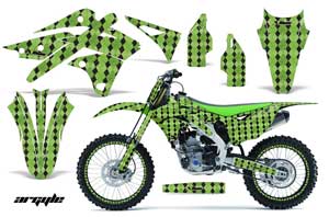 Kawasaki KXF250 Dirt Bike Graphic Kit - 2013-2016 Argyle Green