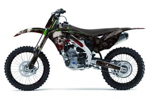 Kawasaki KXF250 Dirt Bike Graphic Kit - 2013-2016 Bone Collector Red