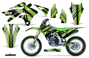 Kawasaki KXF250 Dirt Bike Graphic Kit - 2013-2016 In Line Green