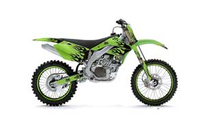 Kawasaki KXF450 Dirt Bike Graphic Kit - 2006-2008 Diamond Flame Green