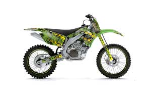 Kawasaki KXF450 Dirt Bike Graphic Kit - 2006-2008 Motorhead Green
