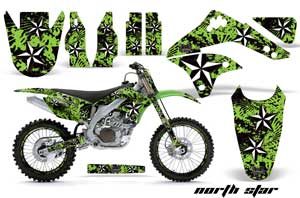 Kawasaki KXF450 Dirt Bike Graphic Kit - 2006-2008 NorthStar - Green