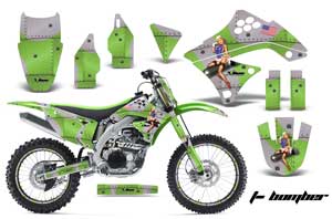 Kawasaki KXF450 Dirt Bike Graphic Kit - 2009-2011 T Bomber Green
