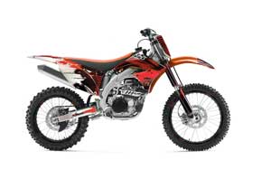 Kawasaki KXF450 Dirt Bike Graphic Kit - 2009-2011 Carbon X Red