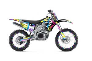 Kawasaki KXF450 Dirt Bike Graphic Kit - 2009-2011 Flashback
