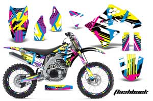 Kawasaki KXF450 Dirt Bike Graphic Kit - 2009-2011 Flashback