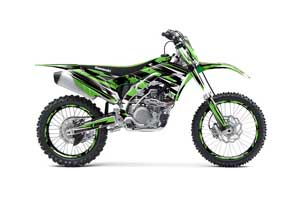Kawasaki KXF450 Dirt Bike Graphic Kit - 2016 Attack Green
