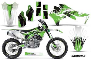 Kawasaki KXF450 Dirt Bike Graphic Kit - 2016 Carbon X Green