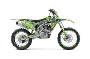 Kawasaki KXF450 Dirt Bike Graphic Kit - 2016 Deaden Green