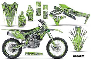 Kawasaki KXF450 Dirt Bike Graphic Kit - 2016 Deaden Green