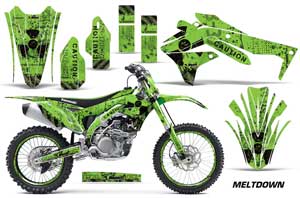 Kawasaki KXF450 Dirt Bike Graphic Kit - 2016 Meltdown Green