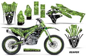 Kawasaki KXF450 Dirt Bike Graphic Kit - 2016 Reaper Green