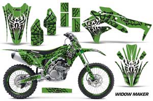 Kawasaki KXF450 Dirt Bike Graphic Kit - 2016 Widow Maker Green