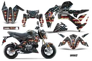Kawasaki Z125 Pro Dirt Bike Custom Graphic Kit - 2017-2021
