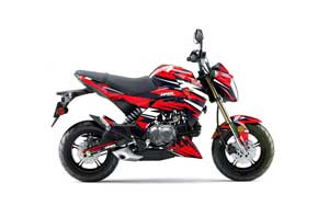 Kawasaki Z125 Pro Dirt Bike Graphic Kit - 2017-2021 Attack Red