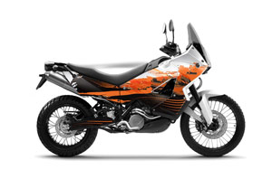KTM Adventure R 990 Graphic Kit - All Years Carbon X Orange