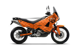KTM Adventure R 990 Graphic Kit - All Years Silver Star Relaoded Orange