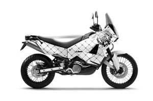 KTM Adventure R 990 Graphic Kit - All Years Silver Star Reloaded White