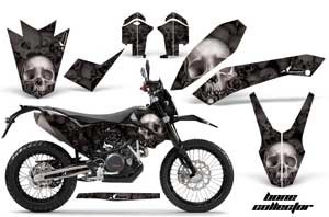 KTM Adventure 690 Supermoto / Enduro Dirt Bike Graphic Kit - 2008-2015 Bone Collector Black