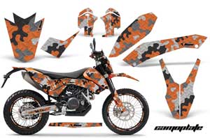 KTM Adventure 690 Supermoto / Enduro Dirt Bike Custom Graphic Kit - 2008-2015