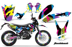 KTM Adventure 690 Supermoto / Enduro Dirt Bike Graphic Kit - 2008-2015 Flashback