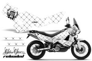 KTM Adventure 990 Sport Dirt Bike Graphic Kit - 2006-2013 Silver Star - Reloaded White