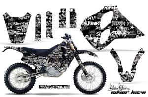 KTM C0 SX 4 Stroke Dirt Bike Graphic Kit - 1993-1997 Silver Star - Silverhaze Black