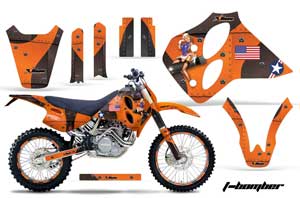 KTM C0 SX 4 Stroke Dirt Bike Graphic Kit - 1993-1997 T Bomber Orange