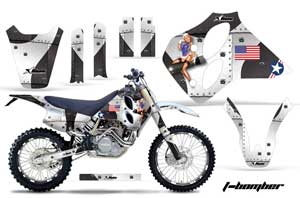 KTM C0 SX 4 Stroke Dirt Bike Graphic Kit - 1993-1997 T Bomber White