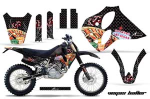 KTM C0 SX 4 Stroke Dirt Bike Graphic Kit - 1993-1997 Vegas Baller Black