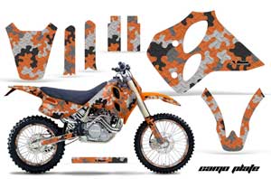 KTM C0 SX / EXC 4 Stroke Dirt Bike Graphic Kit - 1993-1997 Camoplate Orange