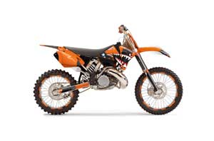 KTM C3 SX / SXS Dirt Bike Graphic Kit - 2001-2002 P40 Warhawk Orange