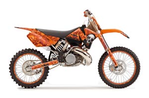 KTM C3 EXC Dirt Bike Graphic Kit - 2001-2002 Bone Collector Orange
