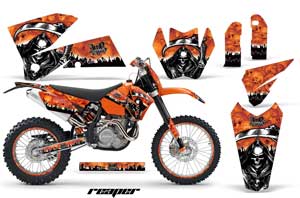 KTM C4 EXC Dirt Bike Graphic Kit - 2005-2007 Reaper Orange