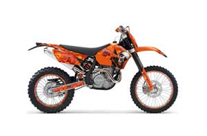 KTM C4 SX Dirt Bike Graphic Kit - 2005-2006 Bone Collector Orange