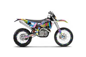 KTM C5 SX / SX-F 125 / 525 Dirt Bike Graphic Kit - 2007-2010 Flashback