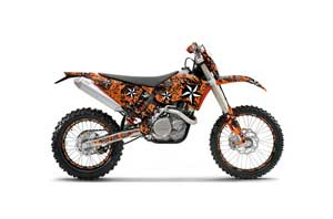 KTM C5 SX / SX-F 125 / 525 Dirt Bike Graphic Kit - 2007-2010 North Star Orange